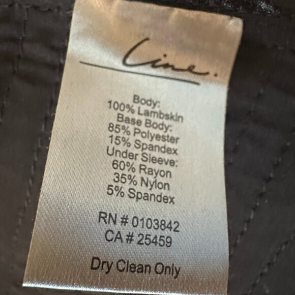 🖤 LINE Brand Black Textured Lambskin Leather Jacket 🖤 - Picture 9 of 9